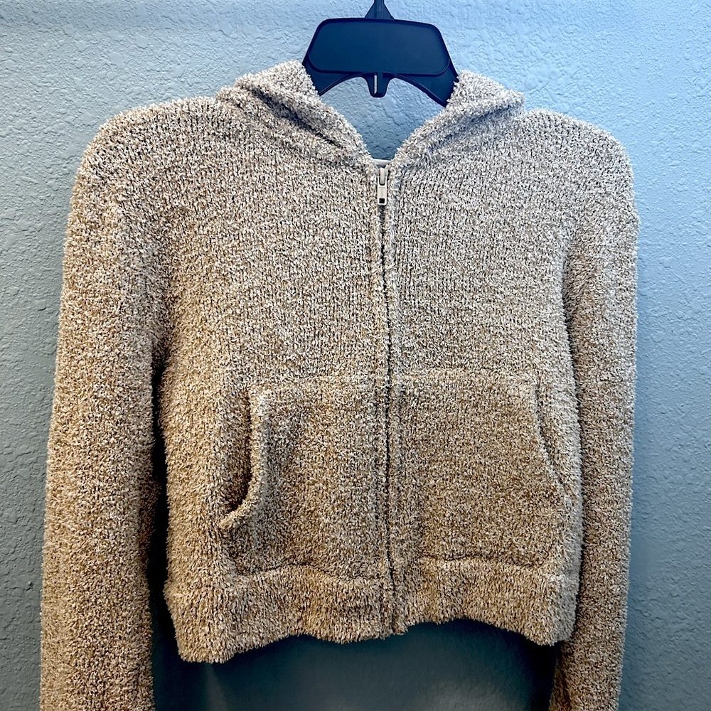 Fuzzy Warm Zip Up Hoodie Women’s XS
